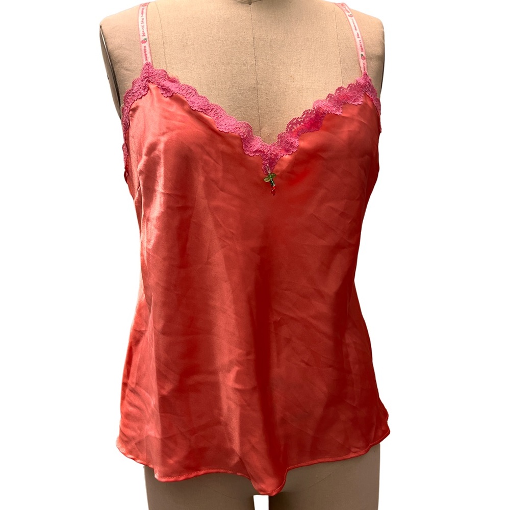 Pink Camisole top // Cherry Gem bead lei